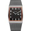 BERING Orologio analogico al quarzo da uomo con cinturino in acciaio inox 52033-379, grigio/arancione, 33, Retrò
