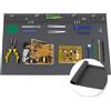 Esoldnic Tappetino da lavoro in silicone extra grande, resistente al calore, 70 x 40 cm, 500 °C, vano riparazione per elettronica, telefono, laptop, pistola saldatrice BGA (grigio)
