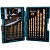 Makita B-67795 - Set di 19 punte per trapano HSS-TiN