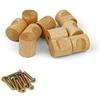 GEBAUM 10 Pezzi Pomelli per Cassetti Legno, Set di Pomelli Legno, Pomelli Armadio Legno, Moderni, Facile da Pulire, per Cucine, Spogliatoi