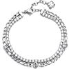 Brosway Bracciale Donna, Bracciale Tennis in Acciaio con Simbolo Quadrifoglio | Collezione Desideri - BEI047