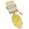 Regalia Store UK GIOIELLO SENO ROYAL ARCH COMPANIONS, Grande, Metallo Metallo Morbido nastro bianco