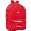safta SEVILLA FC - Zaino per laptop da 15,6 e USB, ideale per giovani di diverse età, tessuto riciclato, comodo e versatile, qualità e resistenza, 31 x 18 x 44 cm, colore rosso, rosso, Estándar,