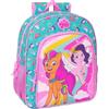 safta MY LITTLE PONY MAGIC - Zaino scuola per bambini, adattabile a carrozzina, ideale per bambini in età scolastica, comodo e versatile, qualità e resistenza, 32 x 12 x 38 cm, colore: rosa/turchese,
