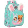 safta NANANA BUNNY - Zaino per bambini, ideale per bambini di diverse età, comodo e versatile, qualità e resistenza, 28 x 10 x 34 cm, Turchese/Rosa, M, Casual