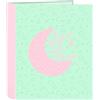 safta BLACKFIT8 MOON - Cartellina a 4 anelli, ideale per bambini di diverse età, comoda e versatile, qualità e resistenza, 27 x 6 x 33 cm, colore verde, Verde, Estándar, Casual