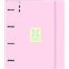 Safta Monaco Candy - Carpeblock con 4 anelli da 35 mm, con ricambio, con 100 fogli A4, ideale per bambini di diverse età, comodo e versatile, qualità e resistenza, 27 x 4 x 32 cm, rosa chiaro, M,
