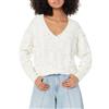 Desigual Woman Flat Knit Thick Gauge Pullover Felpa, Bianco, L Donna