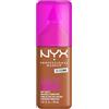 NYX Professional Makeup Fondotinta Soft Matte, Coprenza Modulabile, Tenuta Fino a 24H, Formula Arricchita con Acido Ialuronico, Guaranà e Vitamina C, Make Em Wonder Foundation, Sienna, 30 ml