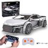 JAMARA 402898 CADA Audi R8 Coupé 1:14, 2,4 GHz Bricks, modellino auto, auto da corsa, auto sportiva per bambini dai 6 anni, radiocomandata, idea regalo, doppia modalità, fedele ai dettagli