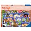 Ravensburger Puzzle Ravensburger 12001367 - Cats on the shelf - Puzzle per gatti da 200 pezzi per anziani e anziani, con pezzi del puzzle più grandi e pratici, modello di immagine grande e base robusta per puzzle