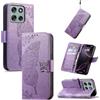 JIUNINE Cover a Libro in Pelle per Motorola Moto G56 5G, Viola