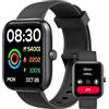 BJLBOJEY Smart Watch per uomo e donna, Bluetooth Chiamate 1.83 HD Fitness Watch Alexa Built-in con frequenza cardiaca Sleep SpO2 Monitor 100+modalità sportive contapassi, impermeabile IP68, Smartwatch per