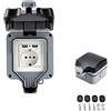 Eachbid Presa da Muro Esterno Doppia con USB Impermeabile Resistente Presa Elettrica con