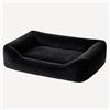 ElmaPet Cuccia Premium - Lusso Made in Italy Cani e Gatti - Velluto Nero - Misure Premium: 80 cm x 60 cm