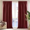 Deconovo Tende Camera da Letto Oscuranti 2 Pezzi, Tende Moderne per Soggiorno Interni, 140x200 CM (Larghezza x Altezza), Rosso Scuro