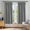 Deconovo Tende Camera da Letto Oscuranti 2 Pezzi, Tende Moderne per Soggiorno Interni, 132x138 CM (Larghezza x Altezza), Grigio Chairo