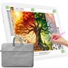 TOHETO Lavagna luminosa A3 con borsa per pittura a diamante, super luminosa magnetica con pulsanti laterali, Lightbox per tracciare e disegnare, tavolo luminoso con filo per schizzi, diserbo in vinile