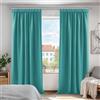 Deconovo Tende Oscuranti per Interni 2 Pezzi, Tende Moderne per Soggiorno e Camera da Letto, 140x210 CM (Larghezza x Altezza), Turchese