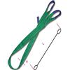Beta 8153 6-T2 - Braca per sollevamento 2t verde nastro piatto a due strati, asole rinforzate, poliestere alta tenacità (PES)