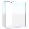 LANERI Doppia Parete Doccia Walk-in Con Braccio Di Sostegno Superiore A T Vetro 8 mm Reversibile (98-100 x 73-75 H 200 cm)