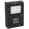 Grindstore 12 candele magiche per incantesimo "Felicità", colore bianco, 10 cm