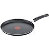 Tefal, Easy Cook & Clean B55509 - Padella per crêpe, 25 cm, rivestimento antiaderente, sicura, con segnale termico, fondo stabile, forma ideale, cottura sana, colore nero