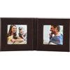 Hiram Cornice portafoto in pelle retrò realizzata a mano pieghevole doppia cornice per tavolo design decorativo per la casa