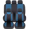 Auto Accessori Lupex Coprisedili per auto Universali, tessuto poliestere, set fodere protezione sedili, copertura adattabile, No Suv (Anteriori e Posteriori, N - Blu Chiaro)