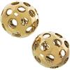 DRW Set di 2 palline in ceramica traforata in oro 10 cm