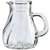 Stölzle Lausitz STÖLZLE - Caraffa in vetro superiore, serie Salisburgo, 0,5 l, set da 6 pezzi, effetto spirale, caraffa in vetro per crema, caraffa per latte, piccola caraffa con manico, resistente alla rottura e