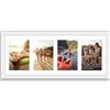 Americanflat Cornice 10x15 cm Bianco - Portafoto da Parete Multiplo da 20x51 cm con Passepartout per 4 Foto 10x15 cm - Cornice Foto Multiple con Vetro Infrangibile
