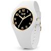 ICE-WATCH - ICE glam White black - Orologio bianco da Donna con Cinturino in silicone - 022586 (Small +)