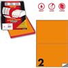 MARKIN Etichetta adesiva C/509 arancio fluo 100fg A4 210x148,5mm (2et/fg) Markin