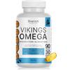 Spartan Health - Vikings Omega - Integratore Omega 3 Olio di Fegato di Merluzzo ad Alto Dosaggio - 1000mg EPA e DHA a Capsula - Supporto per Cuore, Memoria e Articolazioni - 120 Capsule