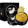 Zynxel 60 Pcs Patch Occhi 24K Gold, Patch Occhiaie e Borse in Gel per Sotto gli Occhi, Anti-Rughe e Anti-Occhiaie, Rimuovi Borse e Puffiness, Effetto Idratante e Antietà, Unisex