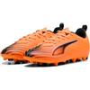 PUMA Ultra 6 Play MG JR Scarpe da calcio, Heat Fire Black-Glowing RED, 4.5 UK, Heat Fire PUMA Black Glowing Red, 37.5 EU