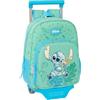 Safta STITCH ALOHA - Zaino per bambini con carrello 705, ideale per bambini di diverse età, comodo e versatile, qualità e resistenza, 26 x 11 x 34 cm, colore turchese, turchese, Estándar, Casual