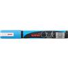 uni-ball 186247 - Pennarello per finestre e gessetti UNI CHALK PWE-5M, 1,8 - 2,5 mm, punta tonda, blu chiaro