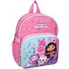 mybagstory | Zaino Gabby e la casa magica per ragazza | Zaino rosa ideale scuola materna e primaria | Dimensioni 29 x 23 x 10 cm | Spallacci regolabili e tasche laterali dorate | Idea regalo