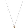 Purelei Collana Sweetheart, impermeabile e regolabile, con zirconi a forma di cuore in champagne, acciaio inossidabile e placcatura in oro 18 carati, collana da donna in filigrana con amore per i