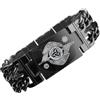 bahamut - Bracciale vichingo Odin Gungnir Mjolnir in acciaio inossidabile da uomo, 21 centimètres, Acciaio inossidabile