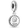 PANDORA Charm ciondolo Spagna 792018C00_E027 donna argento, TALLA ÚNICA, Acciaio inossidabile, Nessuna pietra preziosa