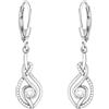 SOFIA MILANI - Orecchini da Donna in Argento 925 - con Pietra Zircone - Orecchino Pendente a Ovale curvo - E3098