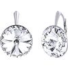SILVEGO Orecchini Swarovski Cristallo Trasparente Grande Argento 925