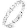 Jeracol Braccialetti in Rame per Donna, Bracciale Magnetico con 4 Magneti per Ogni Anello e Cristalli Tagliati a Circolo, 99% Rame Puro, Gioiello da Regalo, Rame