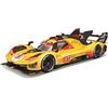 Burago Bburago FERRARI RACING 499P LE MANS HYPERCAR (2024) AF CORSE #83 - Custodia rigida deluxe - Scala 1:18 - Modello di auto da corsa da collezione incredibilmente dettagliato