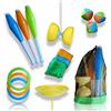 alldoro 60130 Set da giocoleria in uno zaino - 16 pezzi - gioco di destrezza con diabolo per bambini dai 3 anni e principianti