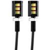 Tiiyee 2PCS Luce targa, lampada con bullone a vite per targhetta, lampadina LED bianca 12V, impermeabile/antipioggia, supporto luce in alluminio nero, legale per auto, moto, camion, camper(luce bianca)