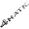 KARFRI 3D ABS 4 MATIC Logo 4matic Emblema Lettere Distintivo bagagliaio compatibile for Mercedes AEC GLK GLC 220 250 ML 320 4MATIC Accessori adesivi (Color : Silver Convex)